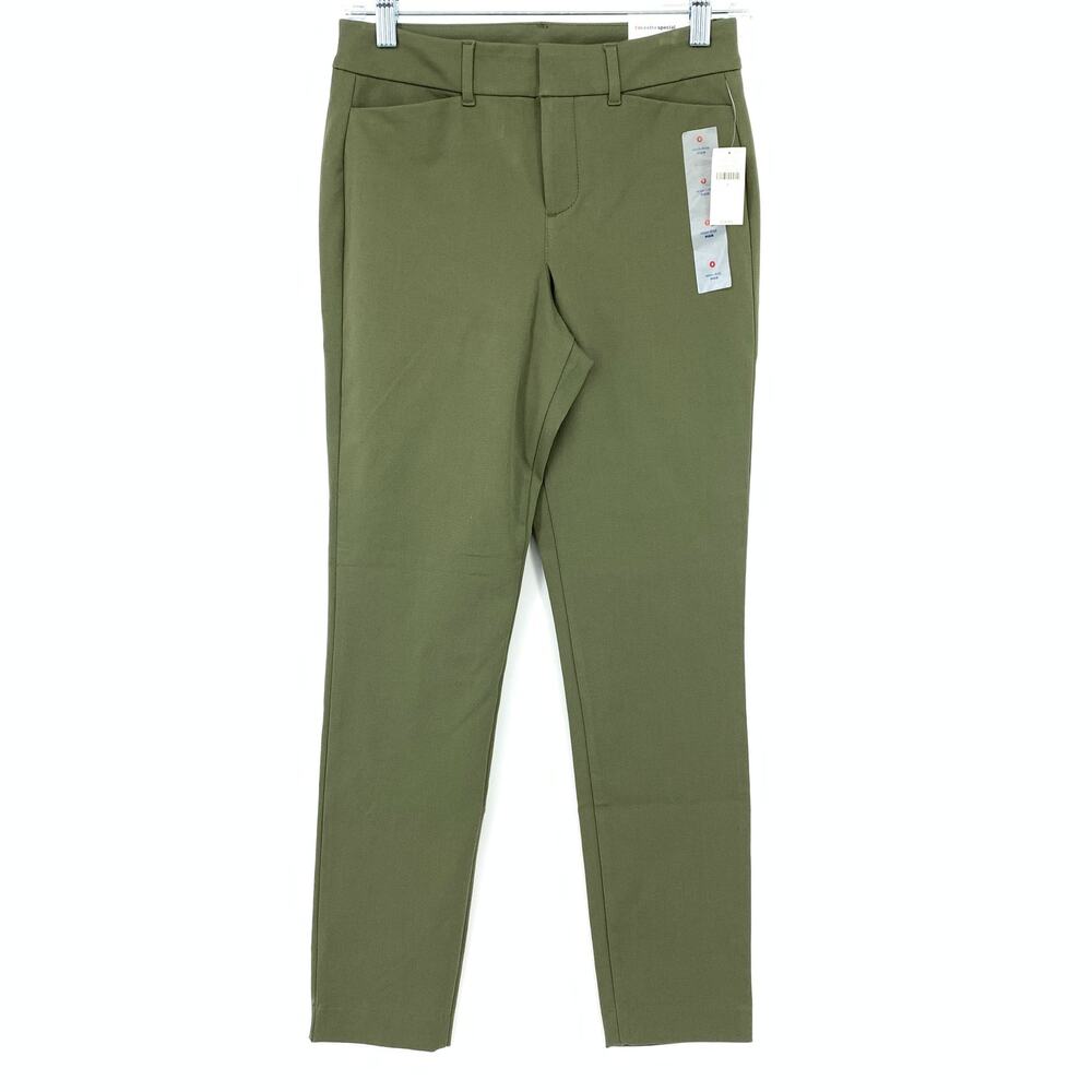 Old Navy Pixie Pants Womens Size 0 High Rise Ankle Length Olive Green NEW